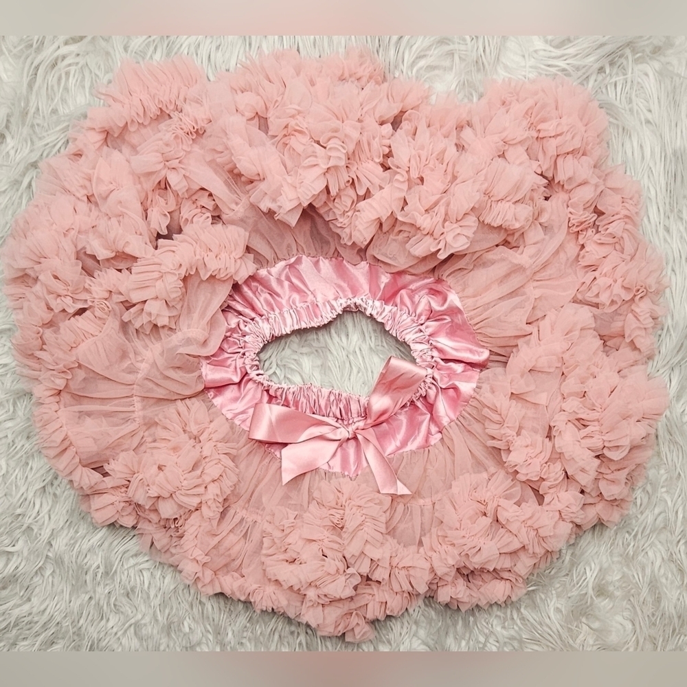 Baby Girl First Birthday Outfit Vintage Pettiskirt chunky necklace - Picture 9 of 12